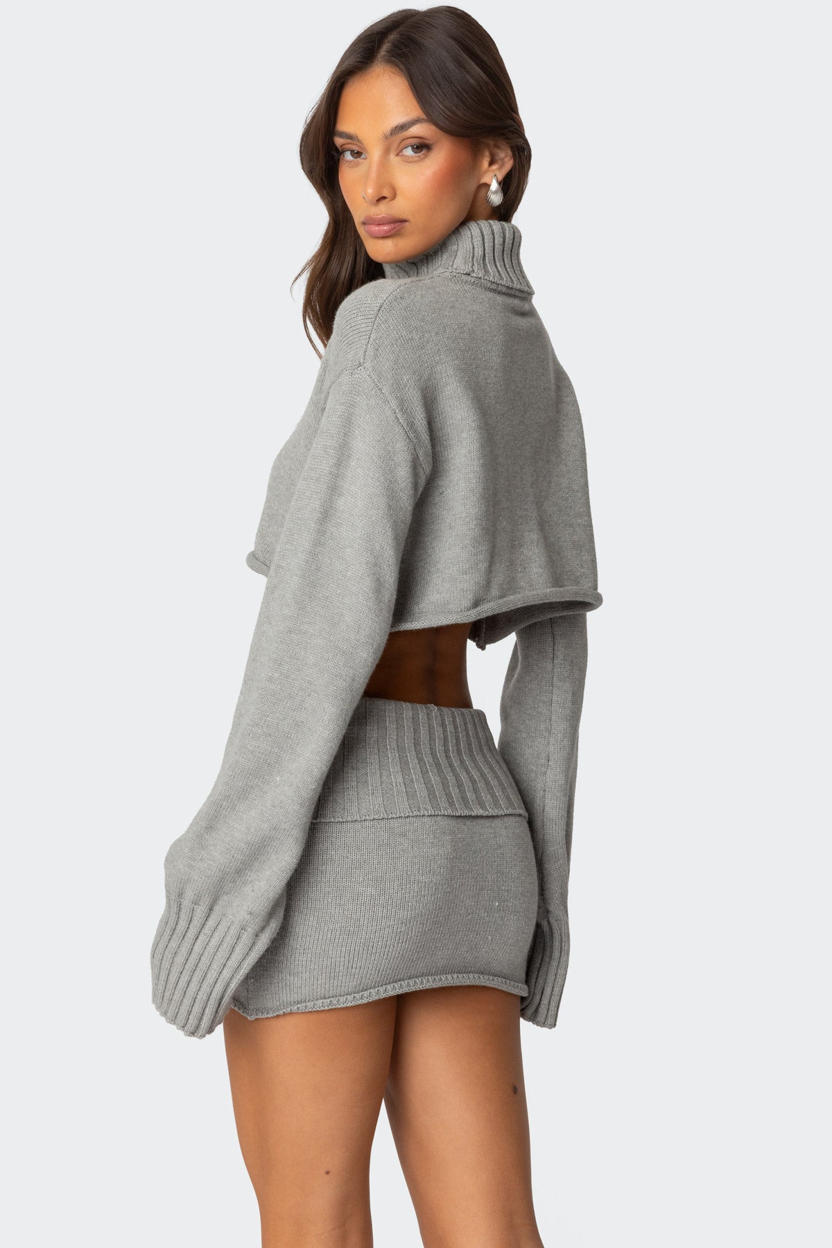 Gino Cropped Turtle Neck Sweater