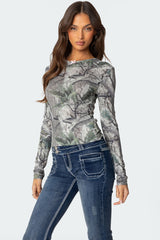 Camo Babe Top