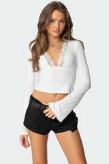 Tina Lacey Plunge Neck Top