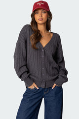 Francine Oversized V Neck Cardigan