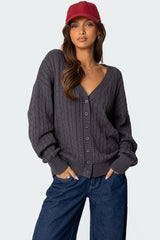 Francine Oversized V Neck Cardigan