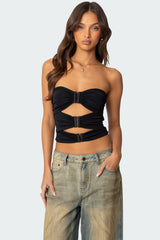 Ariella Cut Out Strapless Top