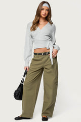 Jadah Low Rise Baggy Cargo Trousers