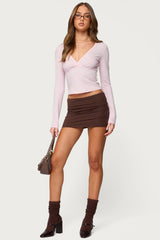 Kianah Polka Dot V Neck T Shirt