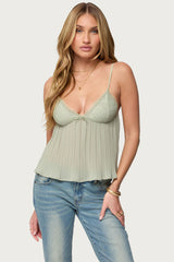 Rhian Lacey Pleated Babydoll Top