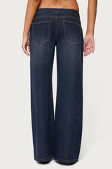 Briah Belted Low Rise Wide Leg Jeans