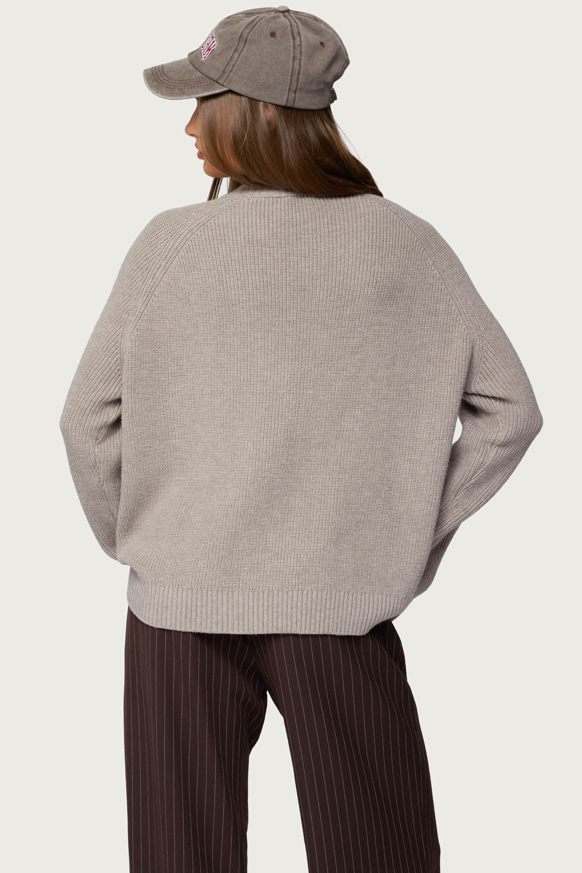 Lavonne Oversized Knit Raglan Sweater