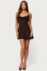 Josefina Drop Waist Chiffon Mini Dress