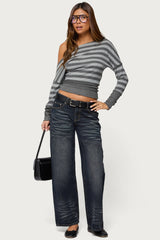 Marniee Striped Off Shoulder Top