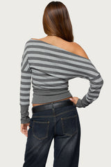 Marniee Striped Off Shoulder Top