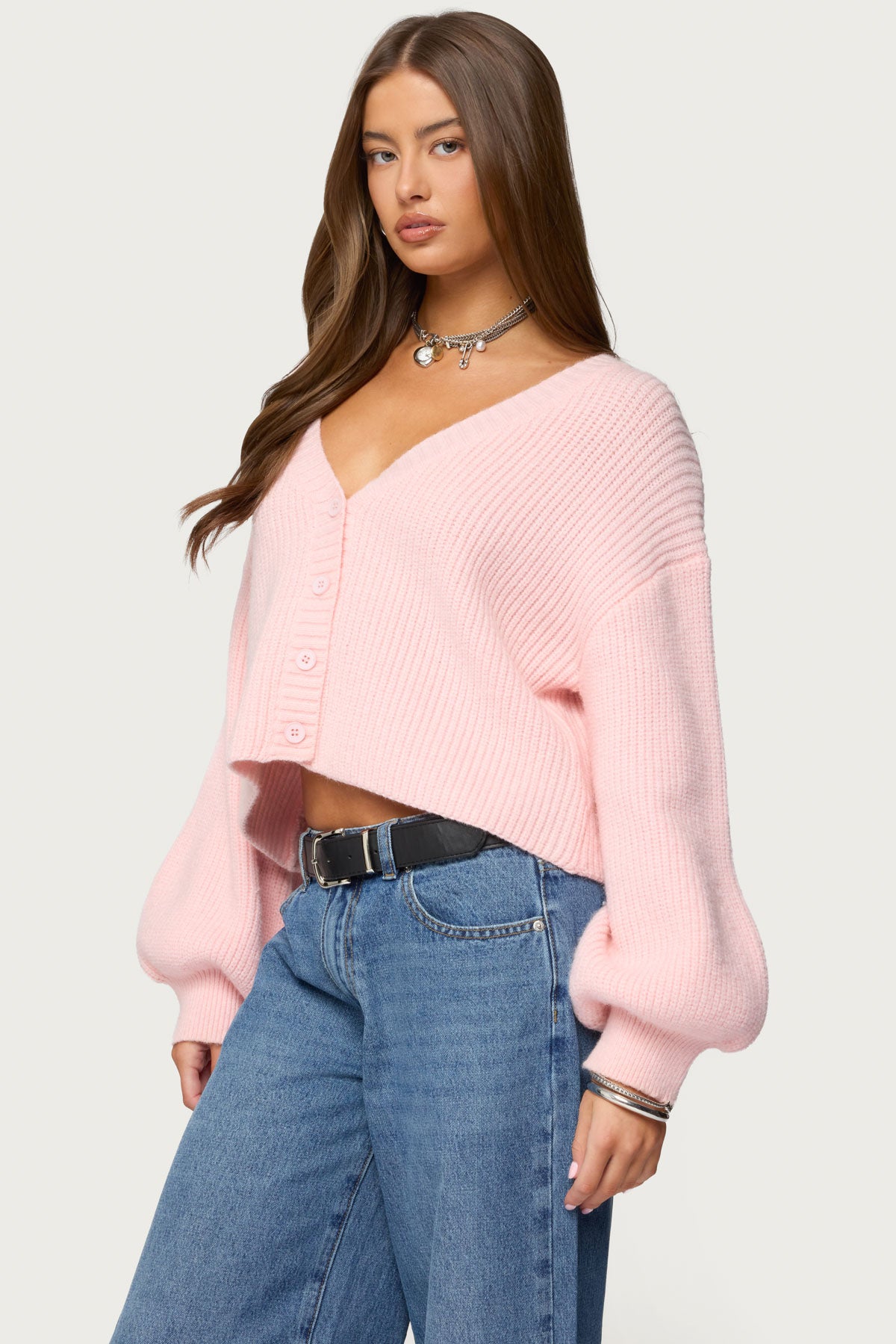 Sabrina Chunky Knit Cropped Cardigan