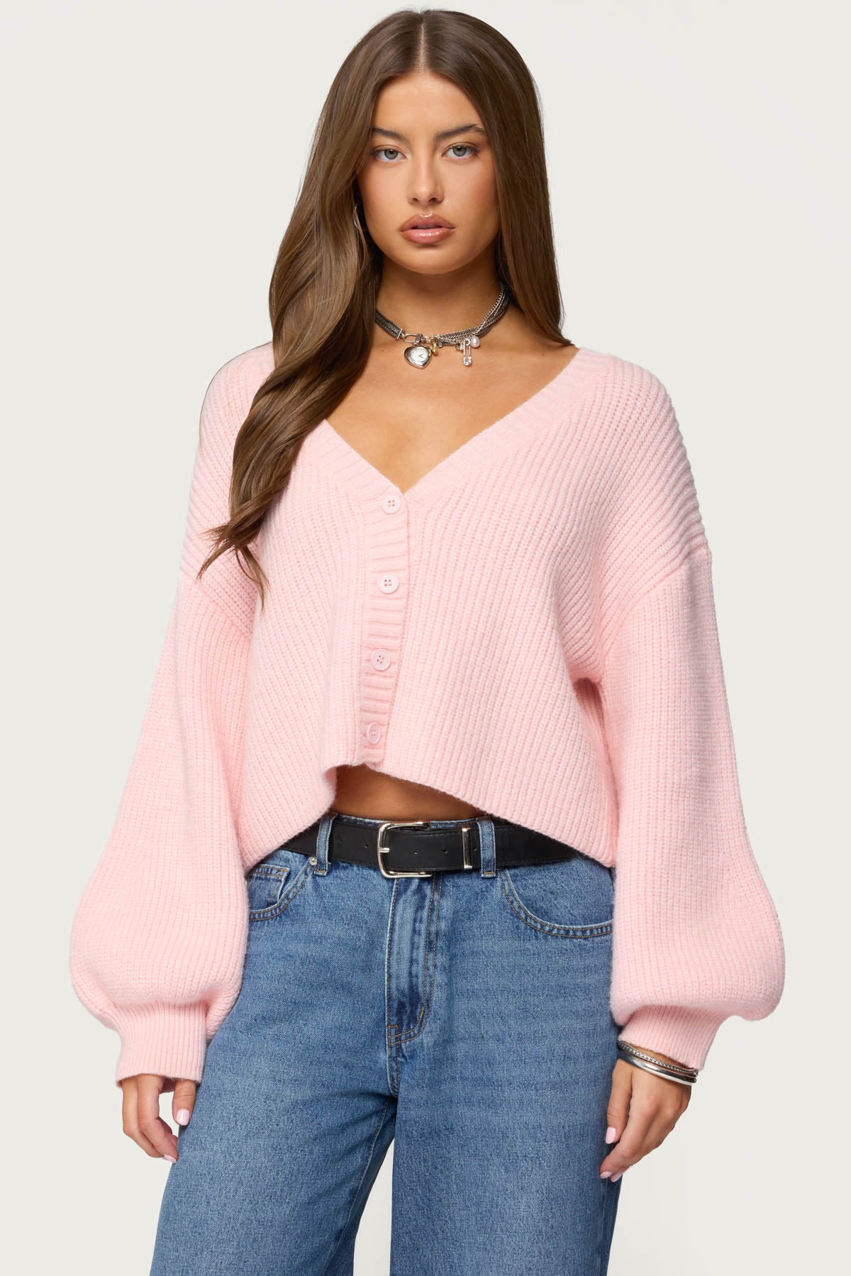 Sabrina Chunky Knit Cropped Cardigan