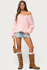 Inga Oversized Cable Knit Sweater