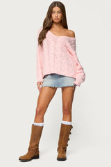 Inga Oversized Cable Knit Sweater