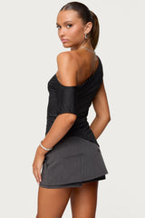 Katana Asymmetric Off Shoulder Top