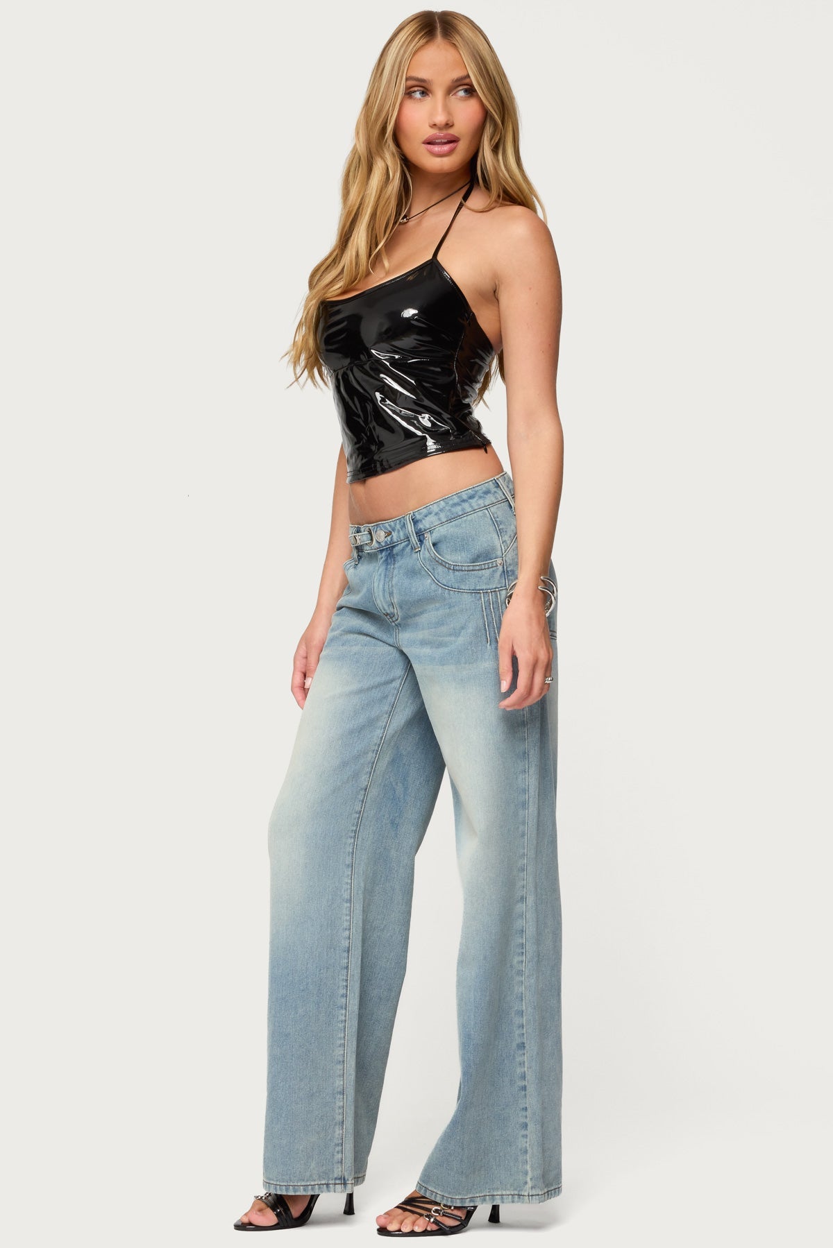 Celia Washed Low Rise Baggy Jeans
