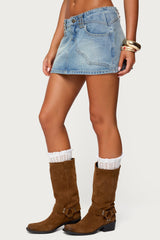Tory Western Denim Mini Skirt
