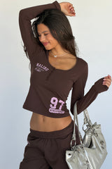 Edikted Malibu Long Sleeve Henley Top
