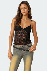 Eira Sheer Lace Tank Top