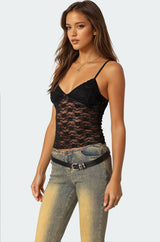 Eira Sheer Lace Tank Top