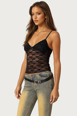 Eira Sheer Lace Tank Top