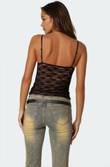 Eira Sheer Lace Tank Top