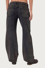 Petite Raelynn Washed Low Rise Baggy Jeans