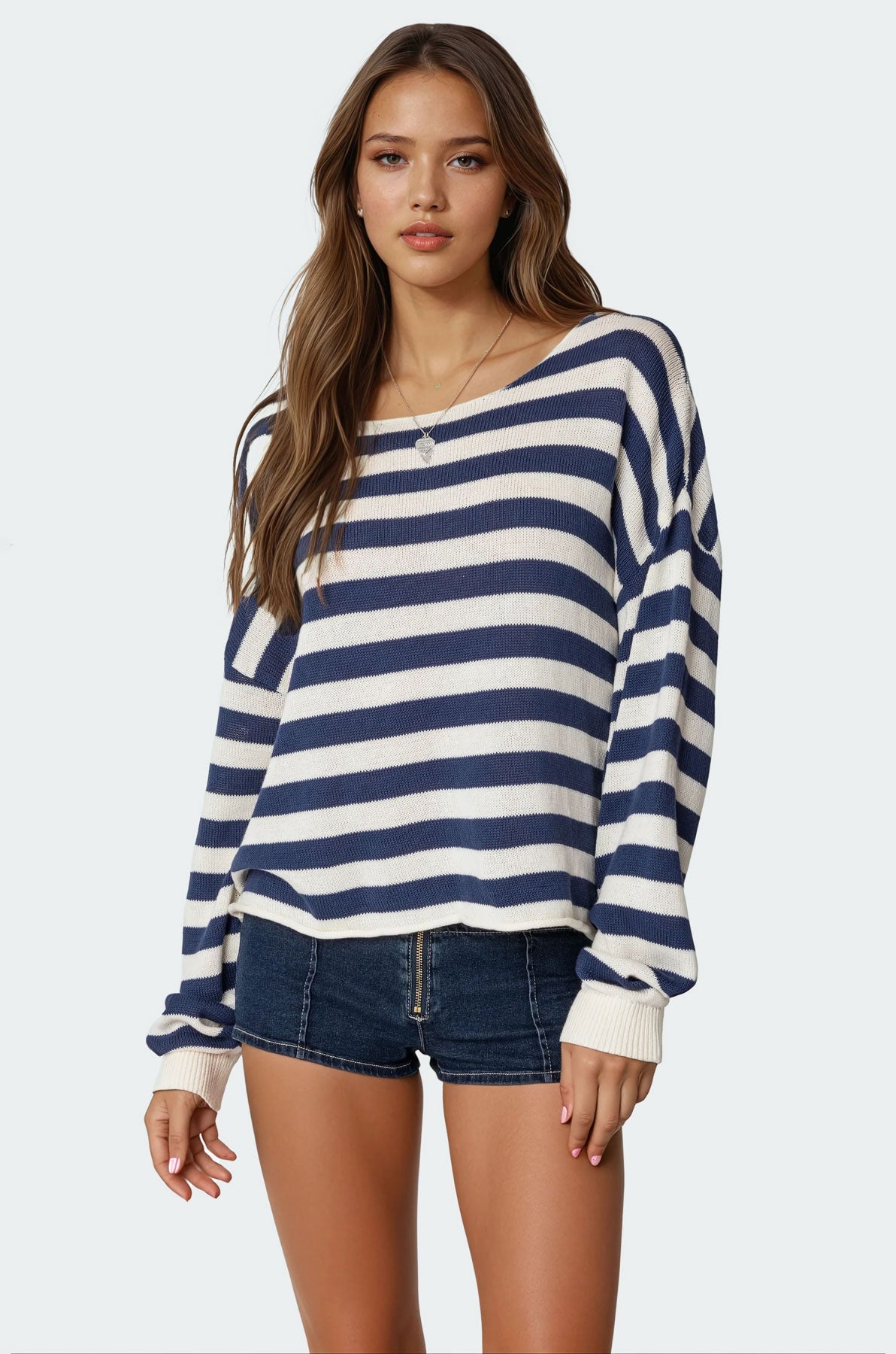 Anney Oversized Striped Sweater