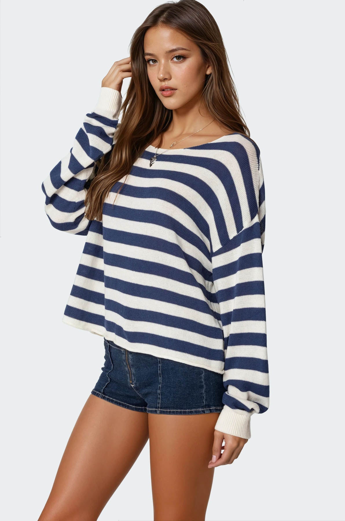 Anney Oversized Striped Sweater