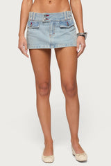 Rae Denim Mini Skort
