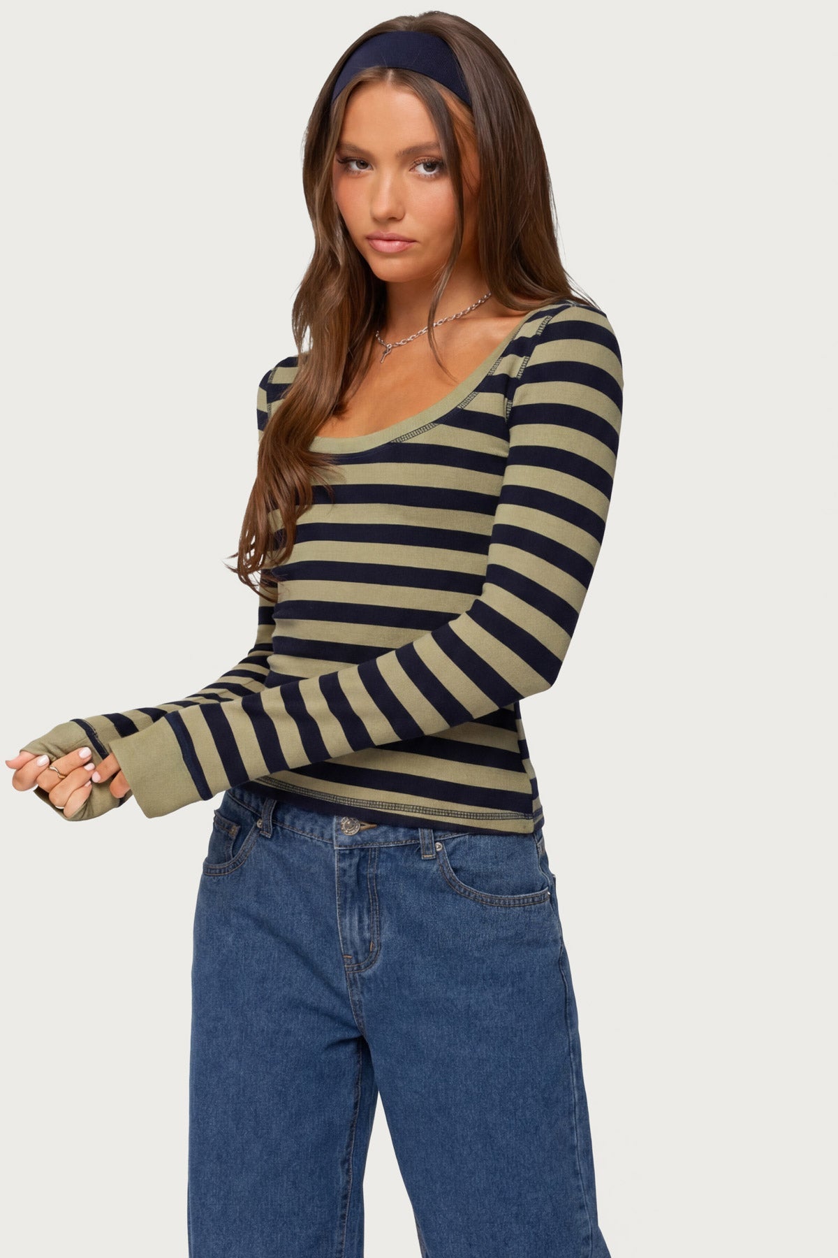 Rainey Striped Long Sleeve Top