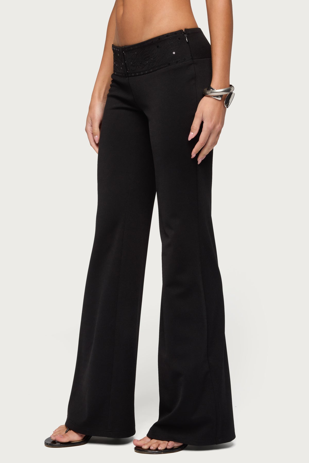 Katalia Sequin Flared Trousers