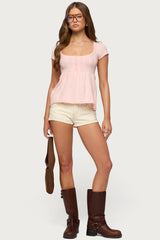 Ulyana Cable Knit Babydoll Top