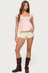 Ulyana Cable Knit Babydoll Top