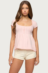 Ulyana Cable Knit Babydoll Top