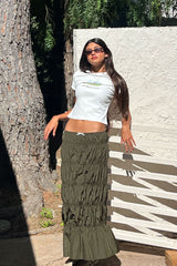 Tiered Scrunch Maxi Skirt