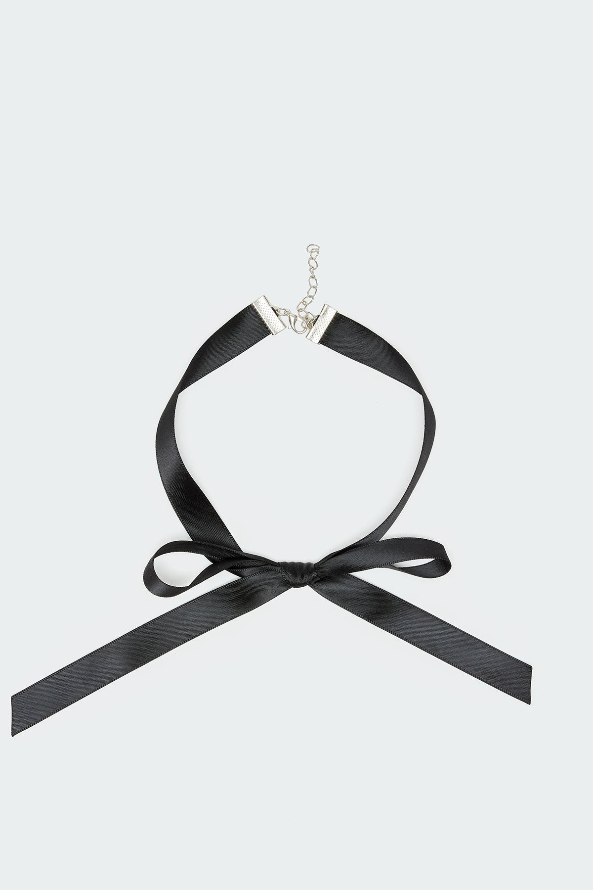 Satin Effect Bow Choker