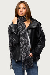 Chunky Leopard Scarf
