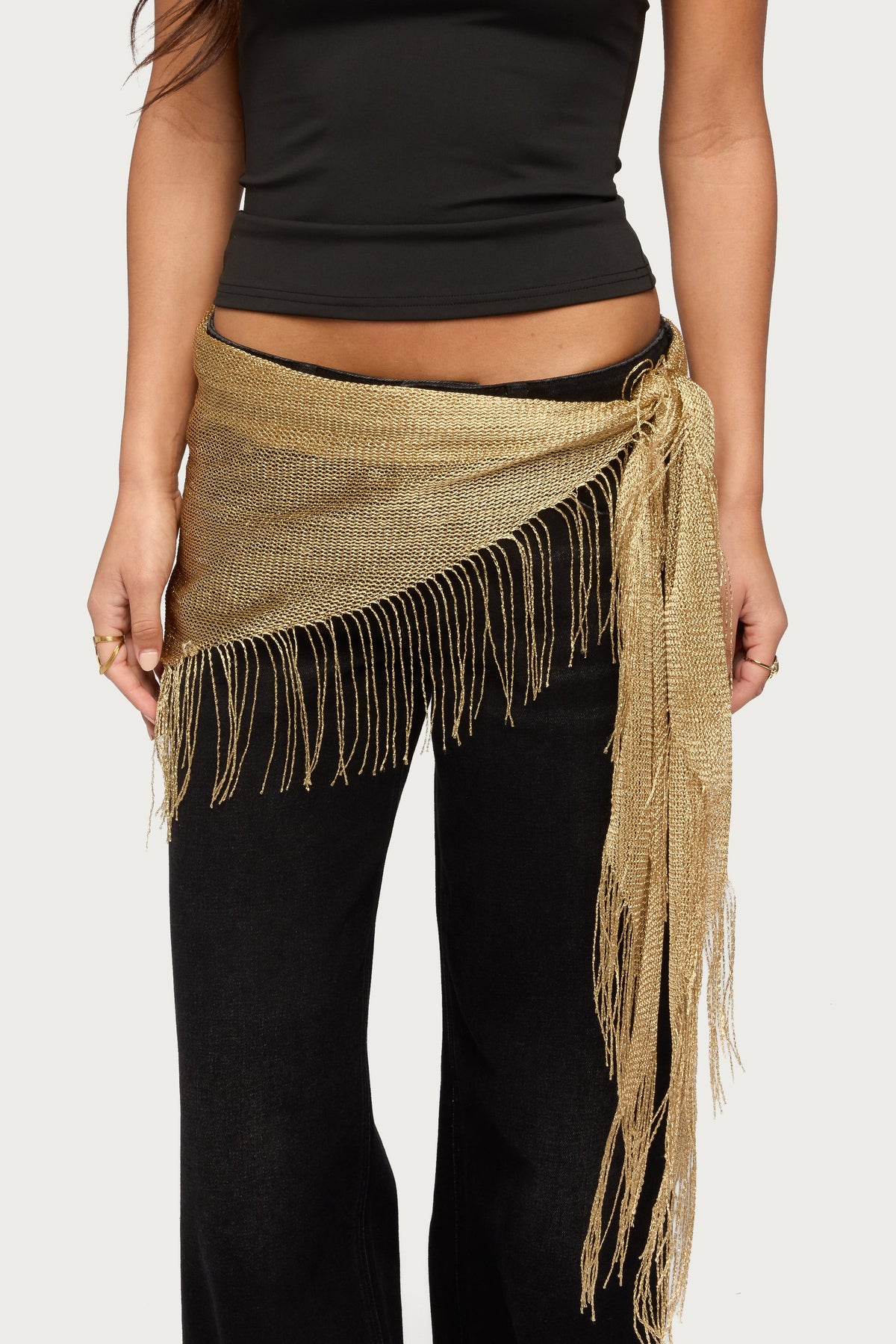 Fringed Waist Scarf