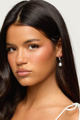 Knotted Pearl Charm Earrings