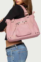 Oliviah Stud Faux Leather Bag