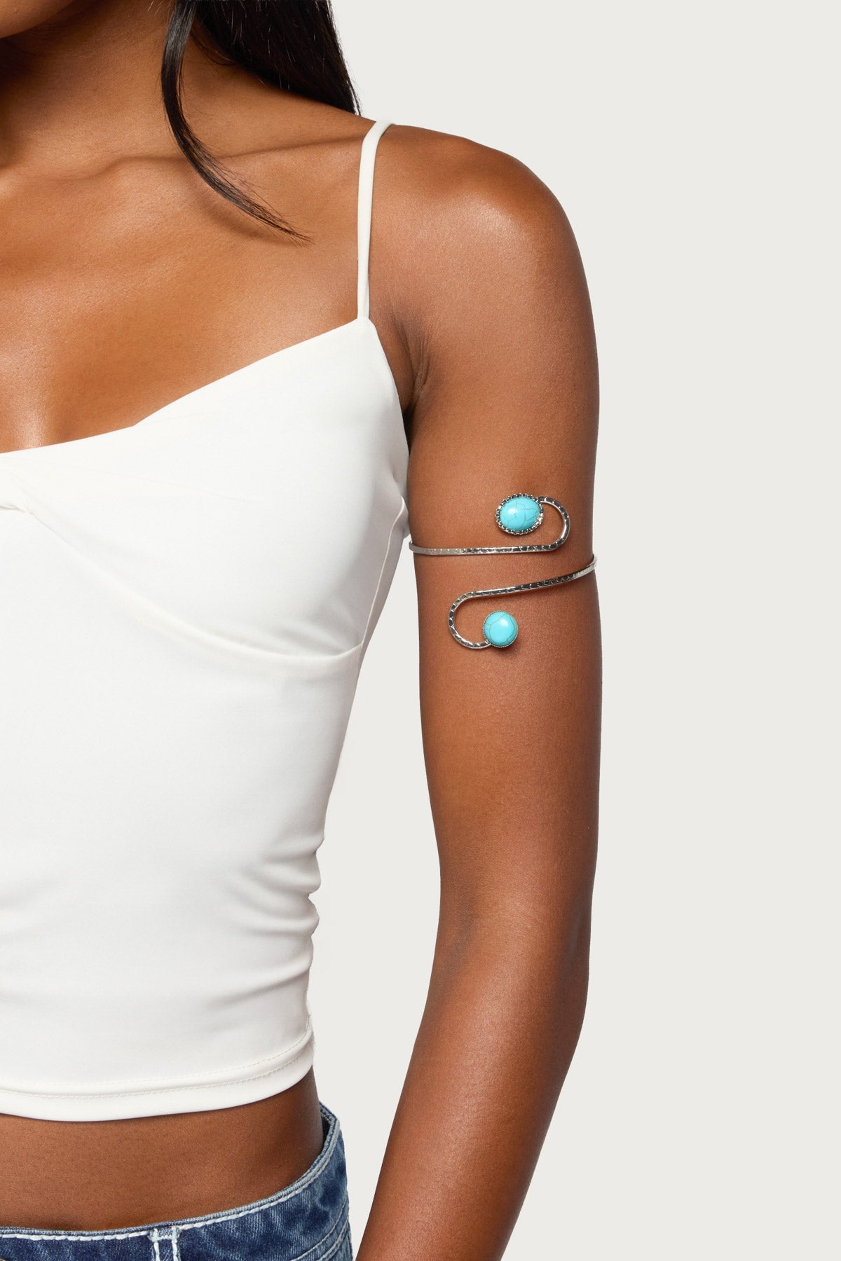 Stone Spiral Arm Cuff