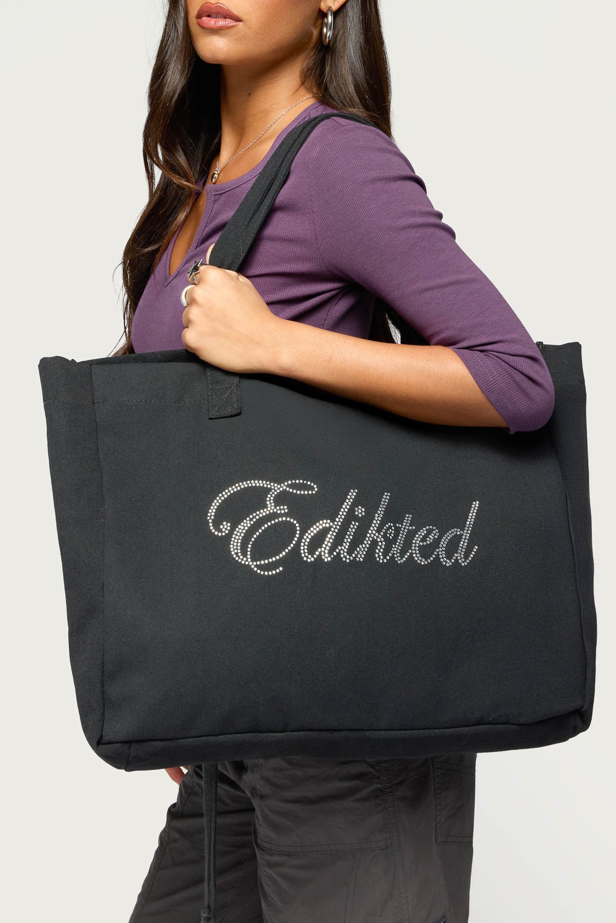 Edikted Rhinestone Tote Bag