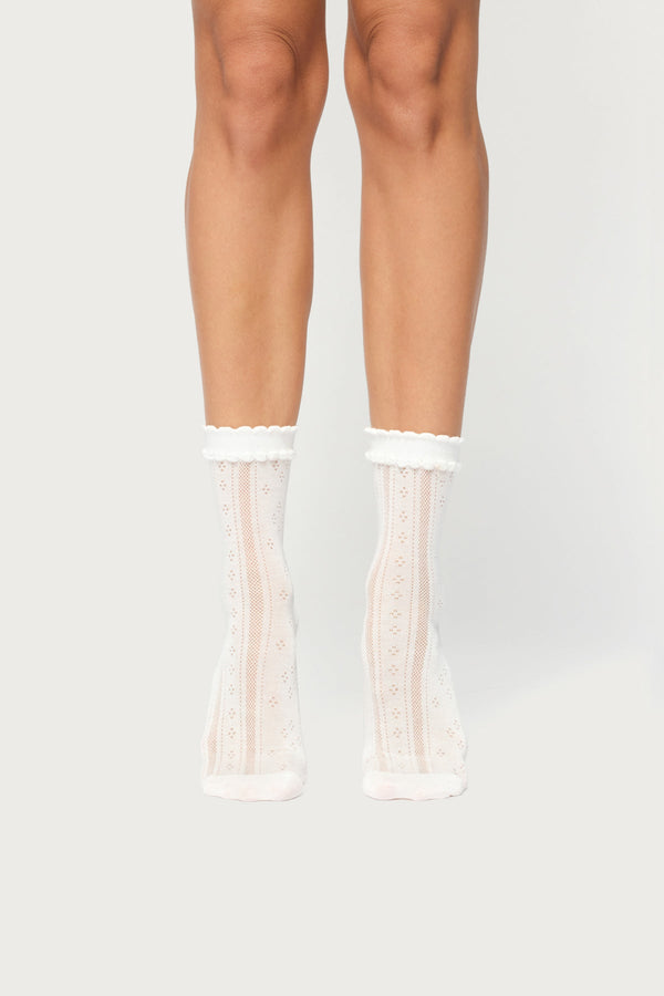 Frilly Pointelle Socks