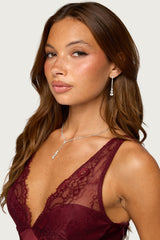 Dangled Necklace And Earrings