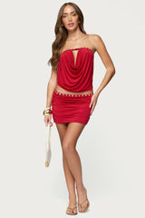 Giana Iridescent Mini Skirt