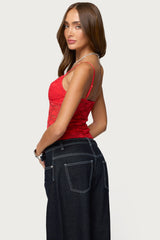 Eira Sheer Lace Tank Top