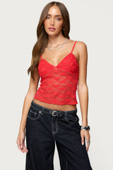 Eira Sheer Lace Tank Top