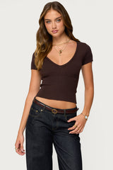 Theresa V Neck Knit Top