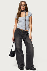 Oleana Gathered Bust Top